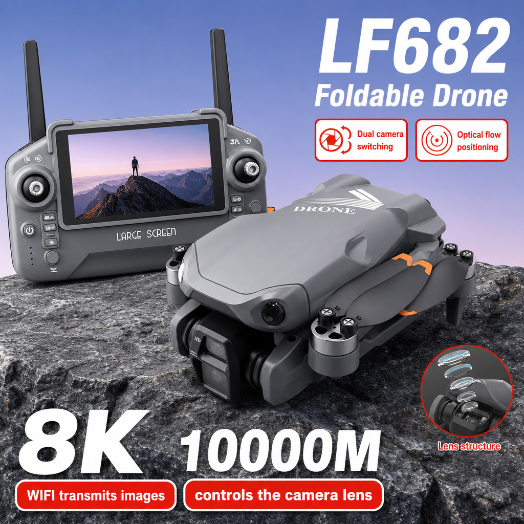Rc Helicopter Charger - Luftbild-Drohne LF682 mit 8K HD Dual-Kameras,