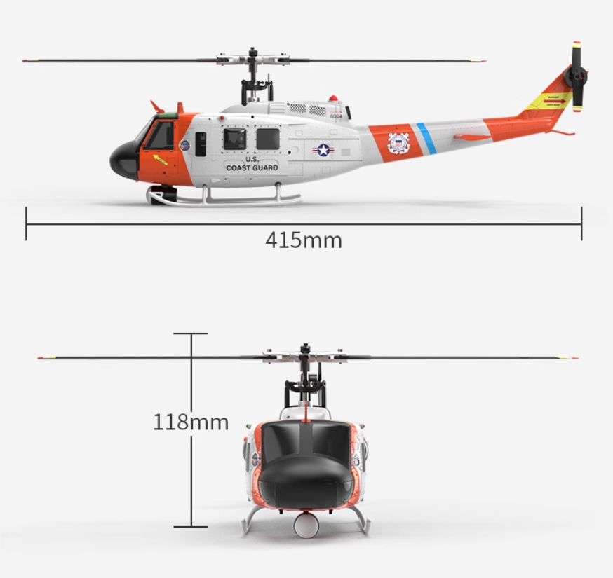 YUXIANG F07S Batterie UH-1 RC  – Rc Helicopter Coaxial Bewertung und Preis